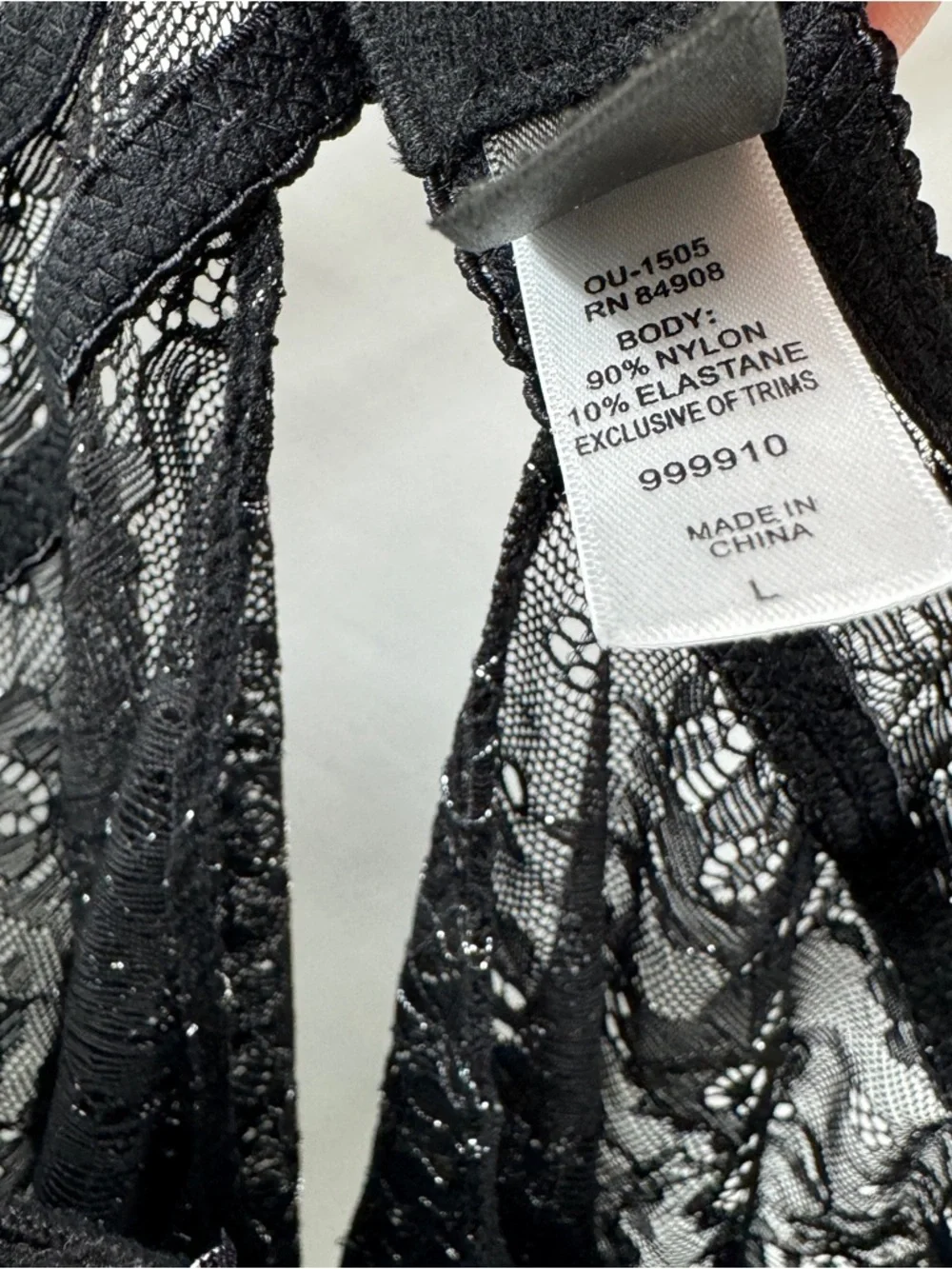 Cassandra Intimates Black Lace Fitted Dress – Women’s Large - Picture 6 of 9